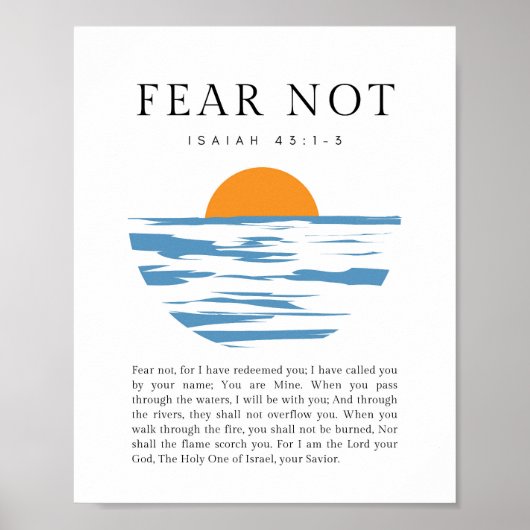 Jesaja 43:1-3 Fürchte dich nicht Poster (Vorne)