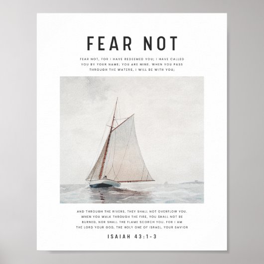 Jesaja 43:1-3 Fürchte dich nicht Poster (Vorne)