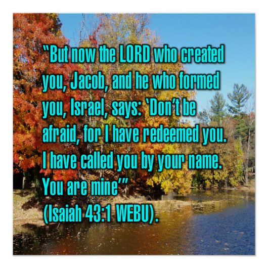 Jesaja 43:1 WEBU Poster (Vorderseite)