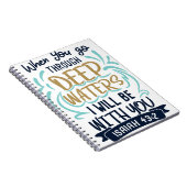 Jesaja-43:2, ALS SIE TIEFES WASSER DURCHLAUFEN Notizblock (Rechte Seite)