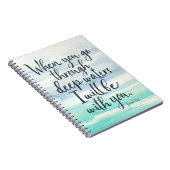 Jesaja-43:2 tiefes Wasser-Aquarell-Bibel-Notizbuch Notizblock (Rechte Seite)