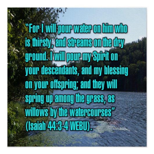 Jesaja 44:3-4 WEBU Poster (Vorderseite)