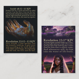 Jesaja 48,12-13 und Offenbarung 22,12-13.17 (Luthe Visitenkarte