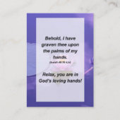 Jesaja 49:16 Siehe, ich habe dich auf dem Begleitkarte (Vorderseite)