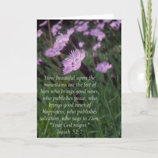 Jesaja-52:7 Karte (Vorderseite)