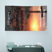 Jesaja 53:5 Schriftkunst mit Dornenkrone  Banner (Messe)