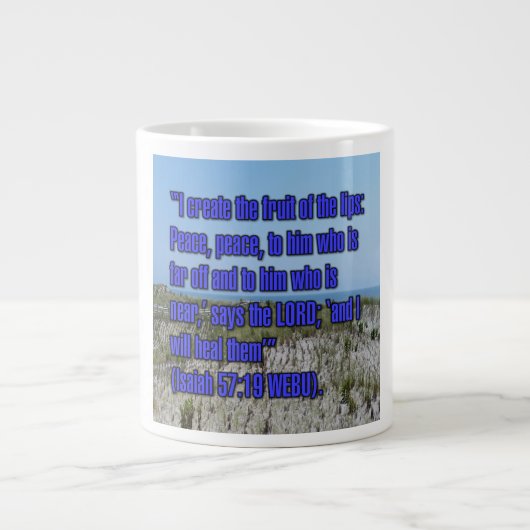 Jesaja 57:19 WEBU Tasse (Vorderseite)