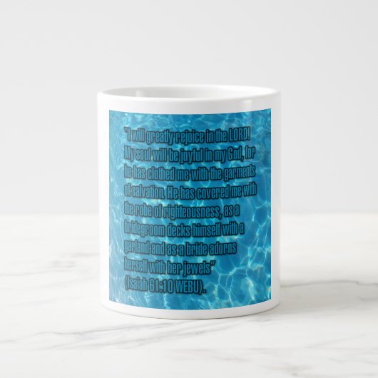 Jesaja 61:10 WEBU Becher Jumbo-Tasse (Vorderseite)