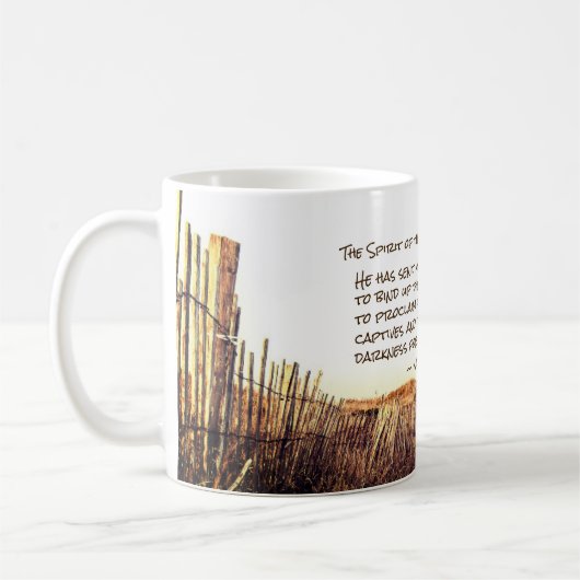 Jesaja 61:1 Der Geist des Herrn ist auf mir, Kaffeetasse (Links)