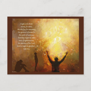 Jesaja 61:3 Schrift Christlich Inspirierend Postkarte