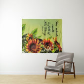 Jesaja-6:3 mit Fotografie der Sonnenblumen Wandteppich (Beispiel (Horizontal))