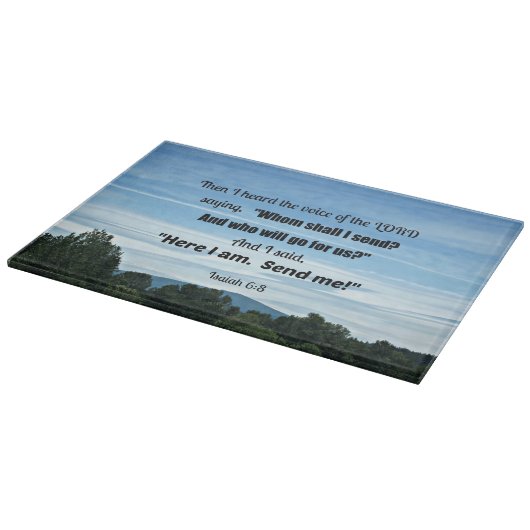 Jesaja 6:8 Dann hörte ich die Stimme des Herrn Schneidebrett (Ecke)