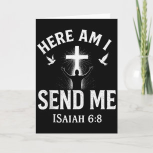 Jesaja 6_8 Hier bin ich, sende mich, christlicher  Karte