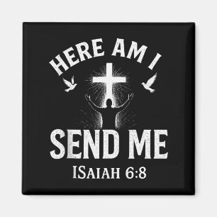 Jesaja 6_8 Hier bin ich, sende mich, christlicher  Magnet