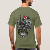 Jesaja 6:8 Warrior T-Shirt (Rückseite)