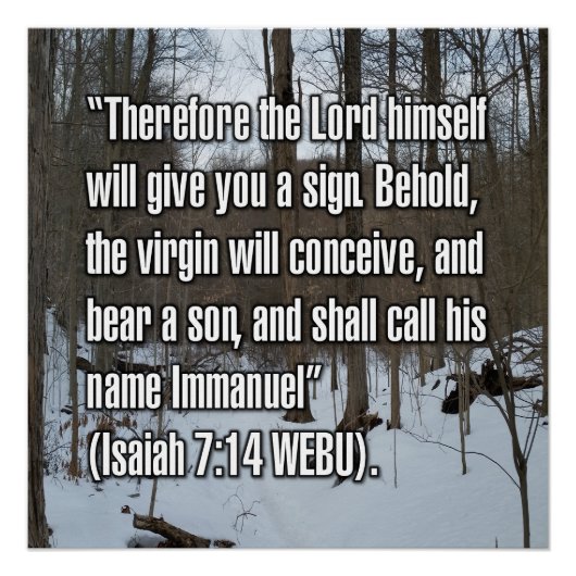 Jesaja 7:14 WEBU Poster (Vorderseite)