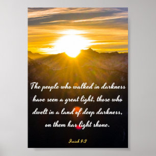 Jesaja-9:2 - Bibel-Vers Poster