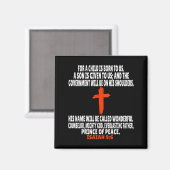 Jesaja 9_6 Bibelverse Schrift Magnet (Vorderseite/Rückseite)