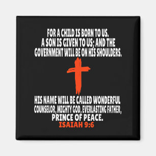 Jesaja 9_6 Bibelverse Schrift Magnet