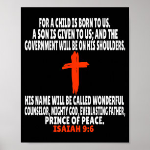 Jesaja 9_6 Bibelverse Schrift Poster