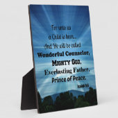 Jesaja 9:6 Denn für uns ist ein Kind geboren. Fotoplatte (Seite)