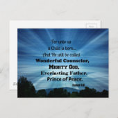 Jesaja 9:6 Denn für uns ist ein Kind geboren. Postkarte (Vorne/Hinten)