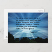 Jesaja 9:6 Denn für uns ist ein Kind geboren... Postkarte (Vorne/Hinten)