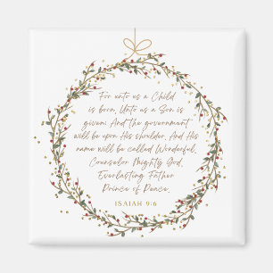 Jesaja 9:6 Denn uns ist ein Kind zum Weihnachten C Magnet