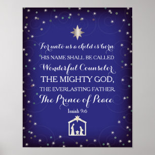 Jesaja-9:6 für an uns ist ein Kind geboren (11x14) Poster