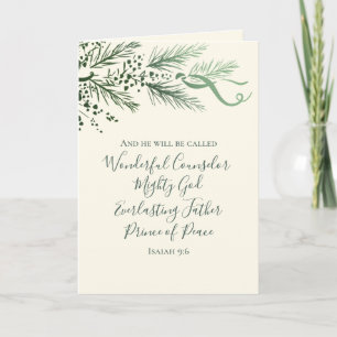 Jesaja 9:6 Schrift Pine & Bow Foto Weihnachten