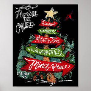 Jesaja 9_6 Und er wird Jesus Weihnachten C genannt Poster