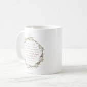 Jesaja 9:6 Weihnachtsbibelvers Kaffeetasse (Vorderseite Links)