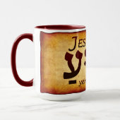 Jeschua Jesus auf Hebräisch Tasse (Links)