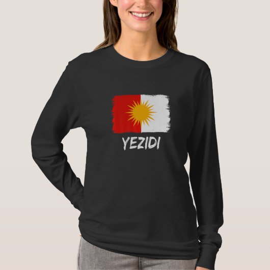 Jesidische Flagge Ezidi T-Shirt (Vorderseite)