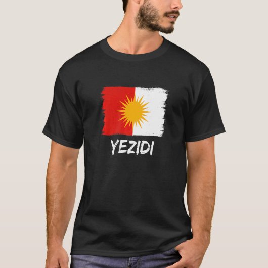 Jesidische Flagge Ezidi T-Shirt (Vorderseite)