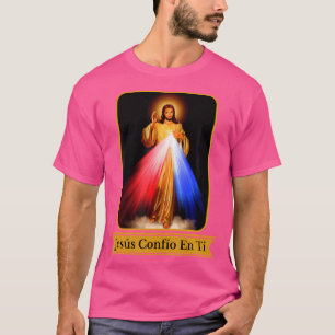 Jess Confo En Ti Divine Mercy Spanische Sprachkatz T-Shirt