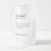 Jess und Brian GP-Kollektor-Schale Mattglas Bierglas (Vorderseite Links)