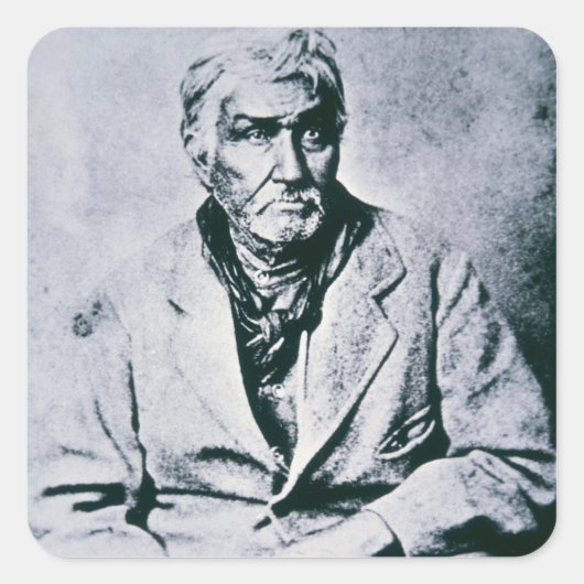 Jesse Chisholm (b/w Foto) Quadratischer Aufkleber (Vorderseite)