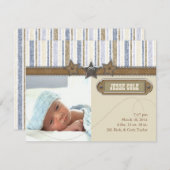 Jesse Colse Birth Ankündigungen (Vorne/Hinten)