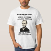 Jesse James $ 25.000 Gewollt Poster Men's T - Shir T-Shirt (Vorderseite)