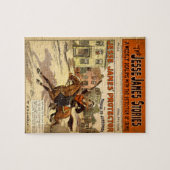 Jesse James geächtetes Bank-Räuber-Comic-Buch Puzzle (Horizontal)