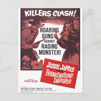 Jesse James Meets Frankenstein Daughter Postcard Postkarte