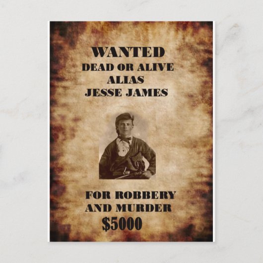 jesse james postkarte (Vorderseite)