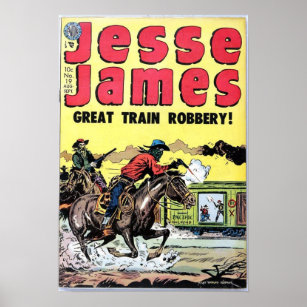 Jesse James Train Robbery Poster
