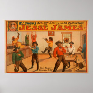 Jesse James Western Spektakuläre Produktion Poster
