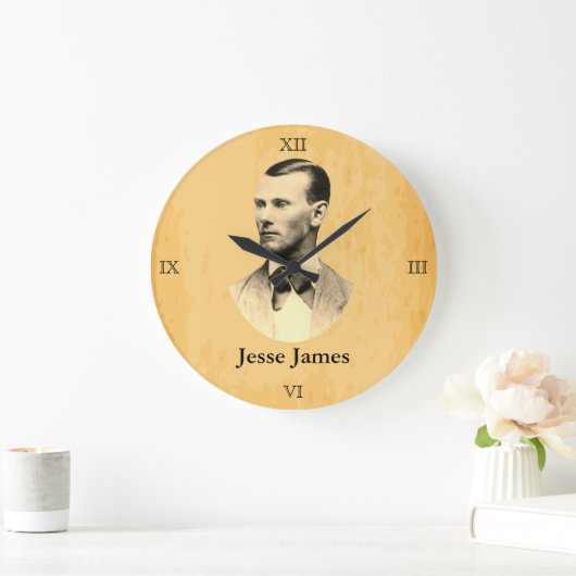 Jesse James Wollte Outlaw 🚨 Wild West USA Große Wanduhr (Zuhause)
