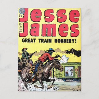 Jesse James Zug-Raub Postkarte