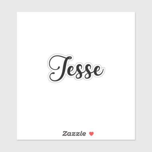 Jesse Name - Handgeschriebene Kalligrafie Aufkleber (Blatt)