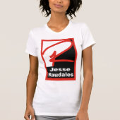 Jesse Raudales rotes Logo-Shirt T-Shirt (Vorderseite)