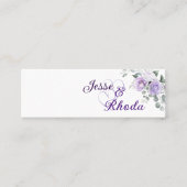 Jesse & Rhoda lila Blumen Hochzeitsgunst-Tags Treuekarte (Vorderseite)